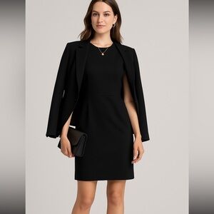 J.Crew Black Sleeveless Sheath Dress Size 10 Made in USA